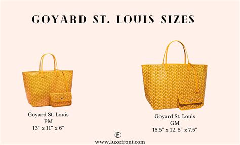 goyard saint louis pm price 2023|Goyard tote bag size comparison.